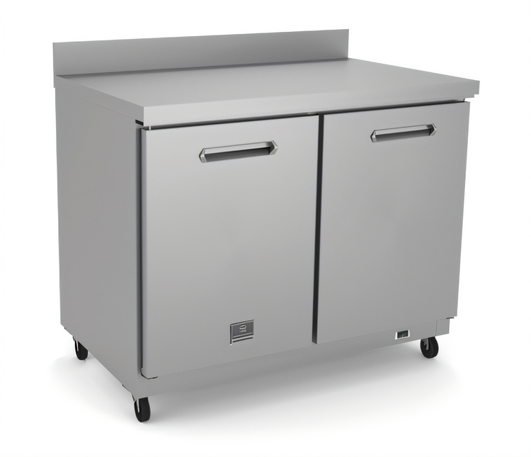 Product image #1 for 36-Inch Two-Section Worktop Freezer with Backsplash and Solid Hinged Doors