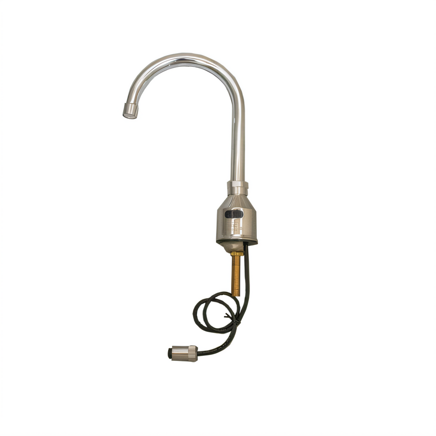 Product image #1 for BK Resources Heavy Duty Electronic Sensor Touchless Deck Mount Faucet with 3 1/2 Inch Gooseneck Spout, 5 Inch Height