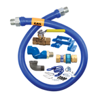 Thumbnail image #1 for Dormont Manufacturing Dormont Blue Hose 1675KITS72PS Moveable Gas Connector Kit, 3/4" x 72", Quick Disconnect, Restraining Device