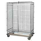 Thumbnail image #1 for Quantum MD2460-70SEC Mobile Chrome Wire Security Cage with Dolly Base, 60 x 24 x 70 Inches