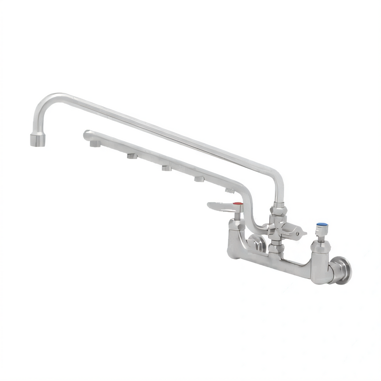 Product image #2 for UltraRinse 8-Inch Center Wall Mount Pre-Rinse Mixing Faucet with 18-Inch Swing Nozzle and 1.5 GPM Spray Arm