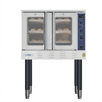KoolMore 38-Inch Full-Size Single-Deck Natural Gas Commercial Convection Oven with Dual Glass Doors