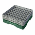 Thumbnail image #2 for Cambro Camrack Full Size 49-Compartment Glass Rack with 2 Soft Gray Extenders, Sherwood Green