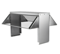 Klinger's Trading 47-1/2 Inch Wide 3-Pan Buffet Guard Sneeze Guard with Lexan Panel and Stainless Steel Frame