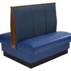 Thumbnail image #1 for ATSMFG ATS AT&S-AD-W42-3CH GR8 William Standard Booth, double, 48" long x 42" high, 3-channel back, removable sinuous spring seat with connecting
