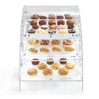 Vollrath Extra Large 3-Tier Countertop Self-Service Acrylic Pastry Display Case with Individual Front Doors