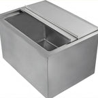 Thumbnail image #1 for Klinger's Trading DIB3618 Drop-In Insulated Stainless Steel Ice Bin, 115 lb. Capacity, Sliding Cover, Without Cold Plate