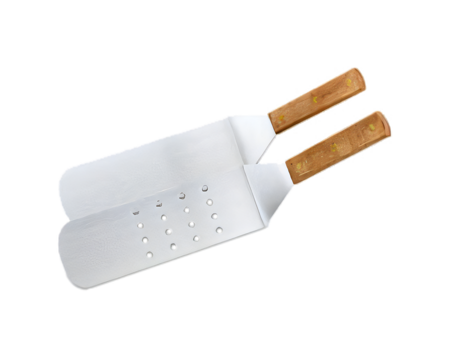 Product image #1 for 14-Inch Perforated Hamburger Turner with Stainless Steel Blade and Wood Handle