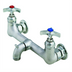 Thumbnail image #1 for T&S Brass Service Sink Faucet, Splash-Mounted, 8-Inch Centers, 5-Inch Spout, Rough Chrome