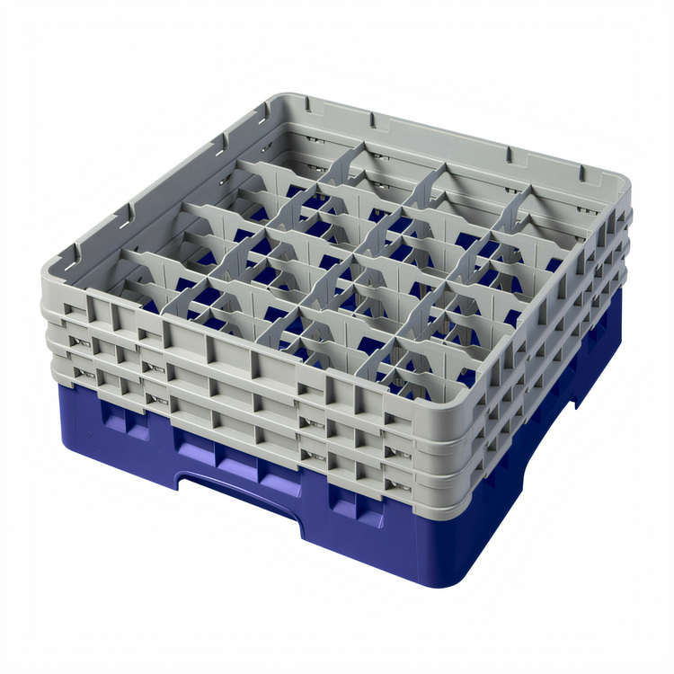Product image #2 for Cambro Camrack® Full-Size 16-Compartment Glass Rack with 3 Extenders