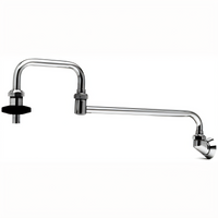 T&S Brass Low-Lead Wall-Mounted Pot Filler Faucet with 18-Inch Double-Jointed Swing Nozzle