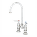 Thumbnail image #1 for T&S Brass B-0325 4-Inch Adjustable Centers Deck Mount Mixing Faucet with 5 3/4-Inch Swivel Gooseneck Spout
