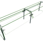 Thumbnail image #1 for Hatco Flav-R-Shield™ ES92-96 Double-Sided Self-Service Countertop Sneeze Guard, 96 x 38 x 23 in, Tempered Glass, 304 Stainless Steel