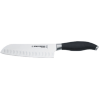 Dexter-Russell iCUT-PRO 7 Inch Forged Santoku Knife with Duo-Edge Granton Blade and Santoprene Handle