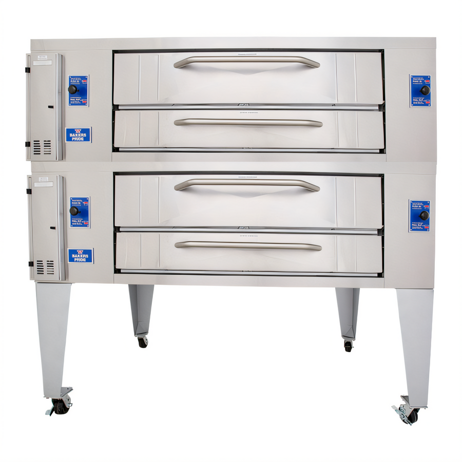 Product image #1 for Bakers Pride Super Deck Series Double-Deck Gas Pizza Deck Oven with 66 x 44 Inch FibraMent Hearth Deck