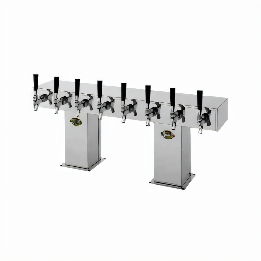 Product image #1 for Perlick Bridge Tee Countertop Draft Beer Tower, 20 Faucets, Extra High, Glycol-Cooled, Stainless Steel