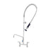 Thumbnail image #1 for T&S Brass EverSteel Stainless Steel 8-Inch Center Deck Mount Pre-Rinse Mixing Faucet with 12-Inch Swing Nozzle