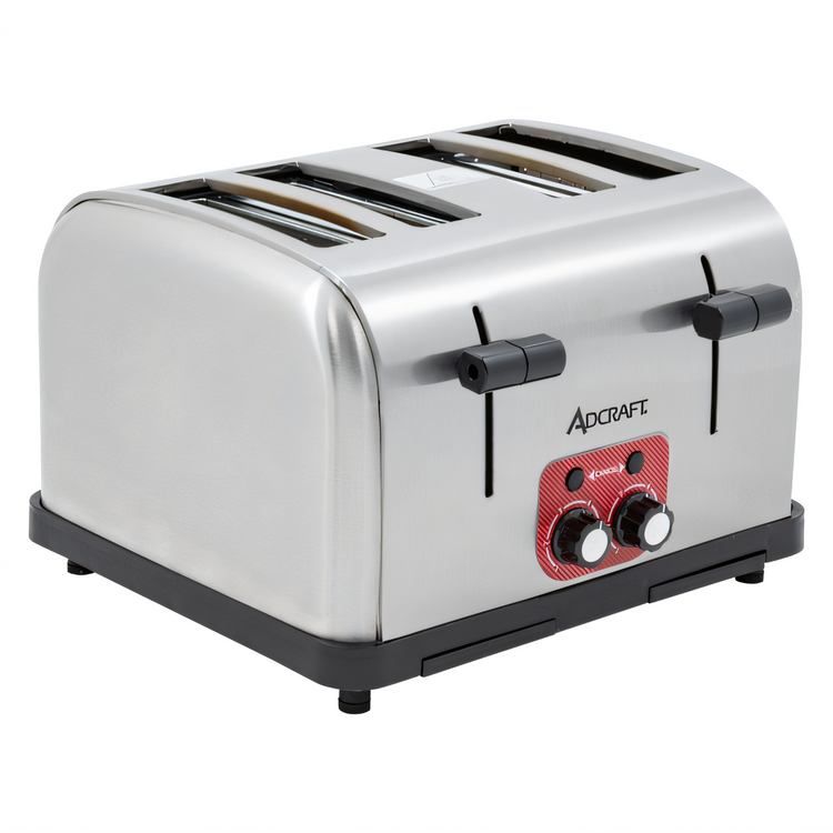 Product image #1 for Commercial 4-Slice Medium-Duty Pop-Up Toaster, Stainless Steel Countertop