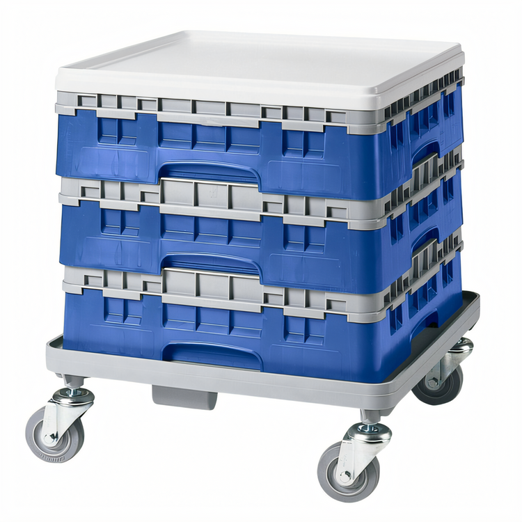 Product image #2 for Cambro Camrack Full Size Dishwasher Base Rack with 1 Extender, 1 Compartment, Blue