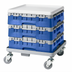 Thumbnail image #2 for Cambro Camrack Full Size Dishwasher Base Rack with 1 Extender, 1 Compartment, Blue
