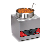 Nemco 4 Quart Single Well Wet Countertop Food Warmer with Inset, Cover, and Ladle