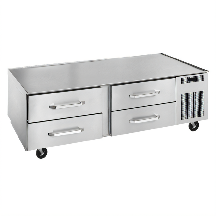 Product image #1 for Randell Three-Section Self-Contained Refrigerated Chef Base Equipment Stand, 6 Drawers, 105-Inch Wide, Right-Side Compressor
