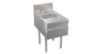 Krowne Stadium Series Freestanding Stainless Steel Underbar Hand Sink Unit with Faucet, Soap Dispenser and Towel Dispenser