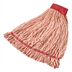 Thumbnail image #1 for Web Foot Large Looped-End Wet Mop Head, 4-Ply Cotton/Synthetic Blend, Orange, 5-Inch Headband