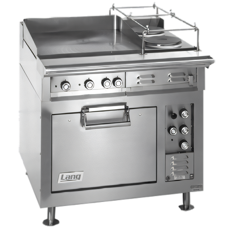 Product image #1 for Lang Marine 36-Inch Heavy Duty Electric Range with Standard Oven Base, 2 Hot Tops and 2 French Plates