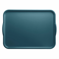 Cambro Camtray® 14 x 18 Inch Rectangular Dietary Tray with Handles, Slate Blue, Reinforced Fiberglass