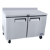 Thumbnail image #1 for Atosa Two-Section Reach-In Worktop Refrigerator with Backsplash and Solid Doors, 17.2 Cu. Ft.