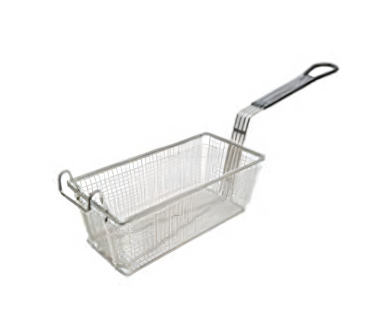Product image #1 for Admiral Craft Nickel-Plated Steel Fryer Basket with Front Hook, 13-1/4 x 9-1/2 x 6 Inch, Gray Handle