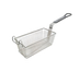 Thumbnail image #1 for Admiral Craft Nickel-Plated Steel Fryer Basket with Front Hook, 13-1/4 x 9-1/2 x 6 Inch, Gray Handle