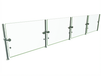 Hatco Flav-R-Shield ORBIT100-132 Full-Service Pass-Over Food Shield, 4 Bays, 132 Inch Wide