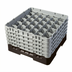 Thumbnail image #2 for Cambro Camrack Full Size 30-Compartment Brown Glass Rack with 5 Soft Gray Extenders