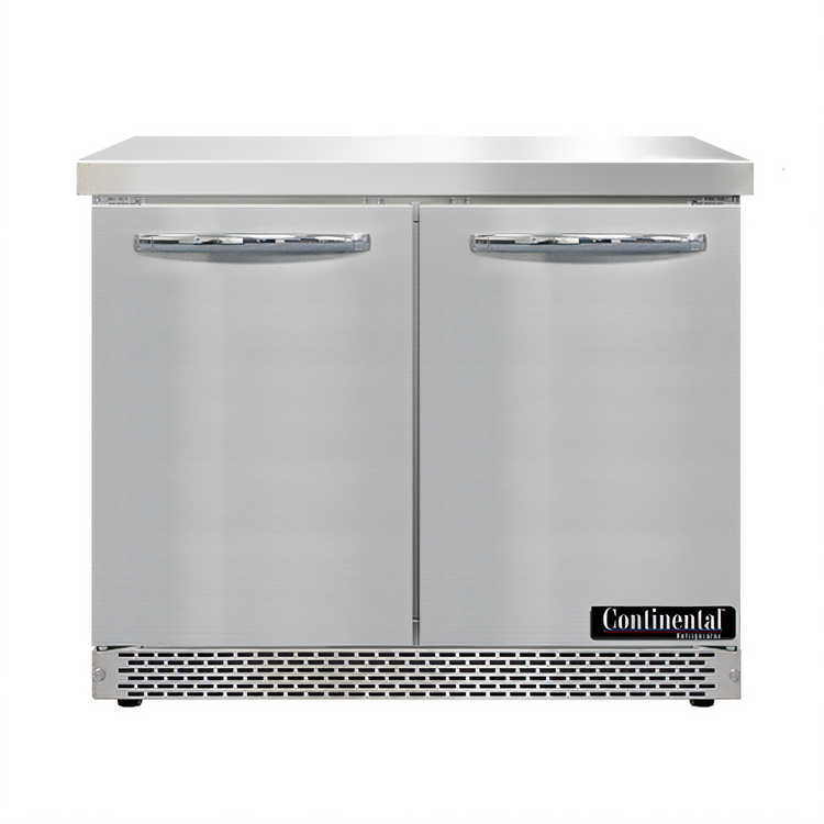 Product image #1 for Continental Refrigerator SWF36N-FB 36-Inch Front-Breathing 2-Section Work Top Freezer with Doors