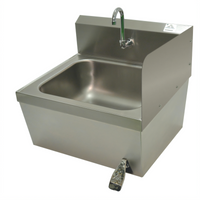 Advance Tabco Bolt-On Single Panel Hand Sink Side Splash, 7-3/4-Inch Installed Height, 300 Series Stainless Steel