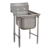 Advance Tabco Regaline Deep-Drawn 1-Compartment 304 Stainless Steel Sink, 16 x 20 Inch Bowl, 12-Inch Deep, No Drainboards