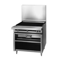 Titan Heavy Duty 36-Inch Gas Chitwood Smoke Charbroiler with Cast Iron Radiants, Cabinet Base, and Smoke Drawer
