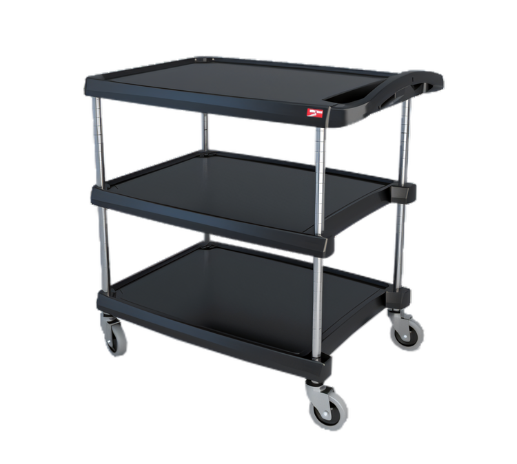 Product image #1 for Metro myCart Series 3-Shelf Open-Base Polymer Utility Cart, Black