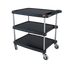 Thumbnail image #1 for Metro myCart Series 3-Shelf Open-Base Polymer Utility Cart, Black