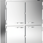 Thumbnail image #1 for Beverage Air P Series PRF24-24HC-1AHS Dual-Temperature 2-Section Reach-In Refrigerator/Freezer, 4 Lockable Half Doors, 42.02 Cu. Ft.