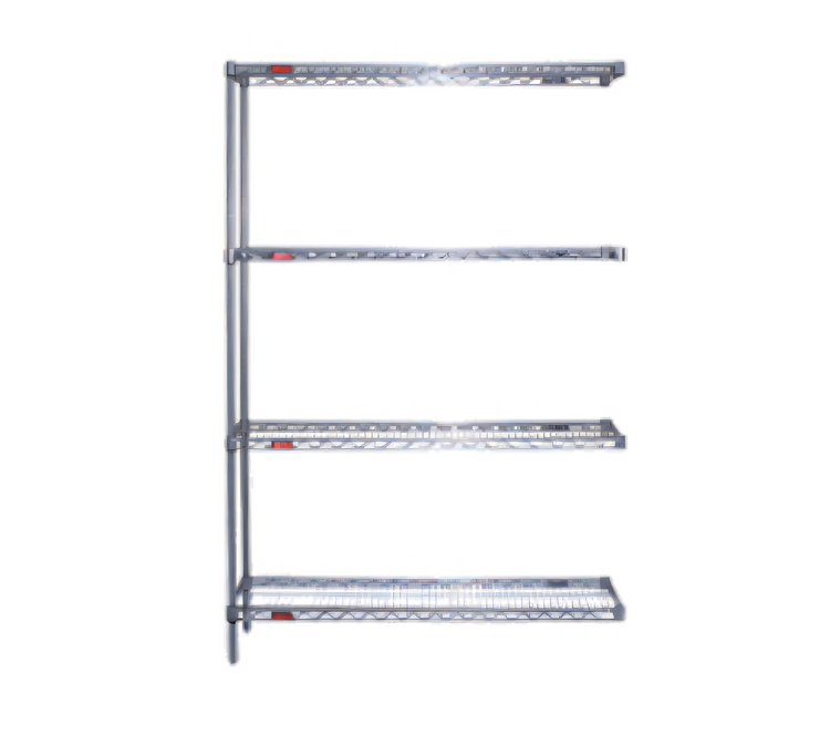 Product image #1 for Eagle Valu-Master 4-Tier Add-On Wire Shelving Unit, 36 x 18 x 74 Inches, Pewter Gray Epoxy Finish