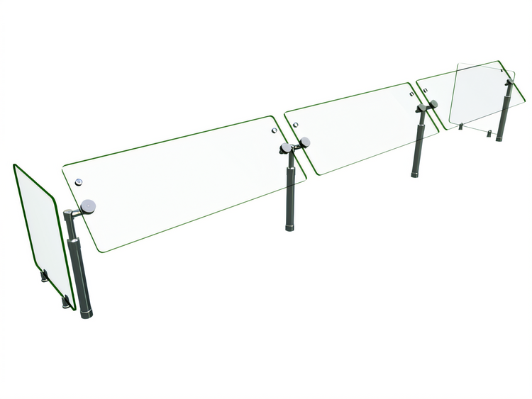 Product image #1 for Hatco Flav-R-Shield Adjustable Self-Service 3-Bay Food Shield, 120-Inch Wide