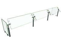 Hatco Flav-R-Shield Adjustable Self-Service 3-Bay Food Shield, 120-Inch Wide