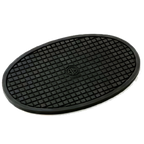 Thumbnail image #1 for American Metalcraft TRVO85 Oval Silicone Trivet, 8-3/4 x 5-7/8 Inch, Black Case of 100