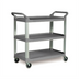 Thumbnail image #1 for Rubbermaid Commercial Xtra 3-Shelf Open-Sided Utility Bus Cart, Gray