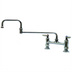 Thumbnail image #1 for T&S Brass B-0245 8-Inch Center Deck Mount Swivel Pantry Mixing Faucet with 18-Inch Double-Joint Swing Nozzle