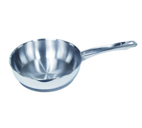 Crestware 9 Inch 3-Ply Stainless Steel Induction Ready Fry Pan with Hollow Non-Heat Handle