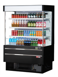Turbo Air Medium-Height Slim Profile Vertical Air Curtain Open Display Merchandiser, 10.4 Cu. Ft., 39-7/8